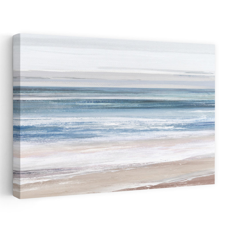 «Serene Coastal Horizon I», art mural côtier, H 40 po x l 60 po