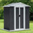 5X3 Feet Dark Grey Outdoor Storage Shed With Aluminum Alloy Frame With Base-113717664-123029412