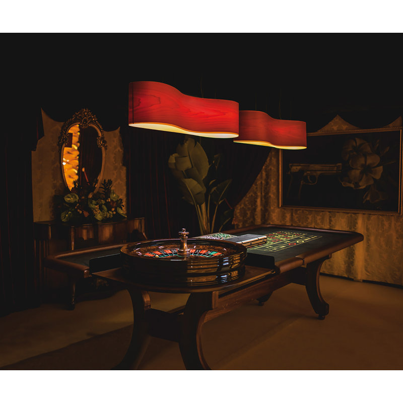 New Wave 1 - Light LED Pendant, Red