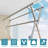 Rebrilliant Adjustable Folding Double Track X-shaped Drying Rack with Wheels