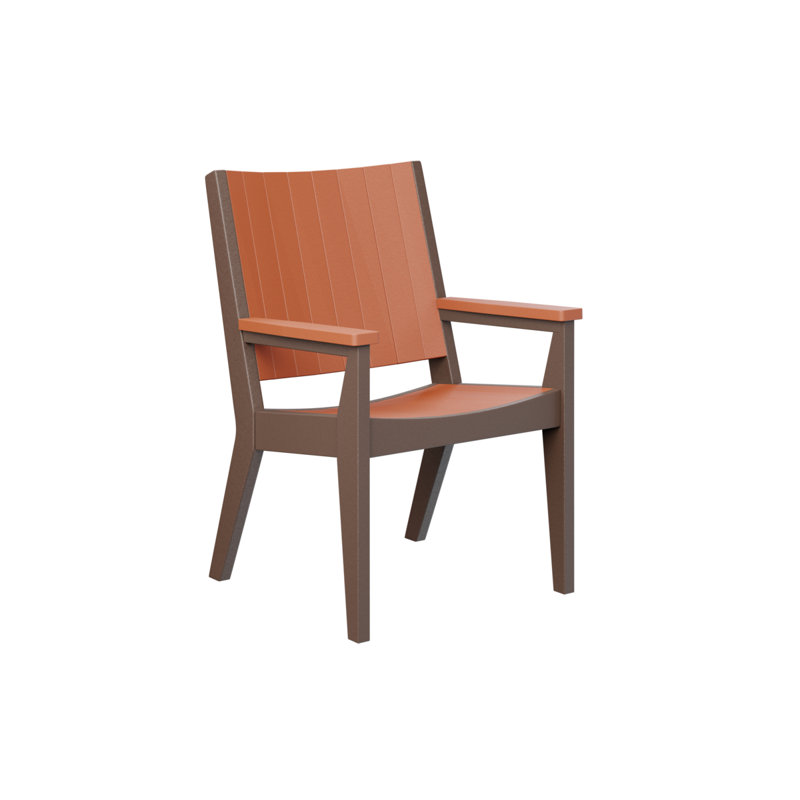 Mayhew Outdoor Dining Armchair, Oak/Chocolate Brown