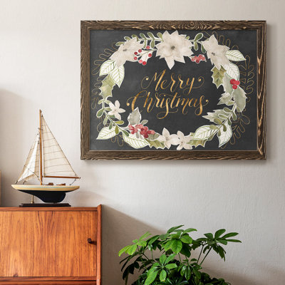 Gilded Christmas Collection A- Rustic Framed Gallery Wrapped Canvas