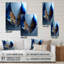 «Blue Wings», art mural moderne en acrylique «Wings Angel»-1451425024