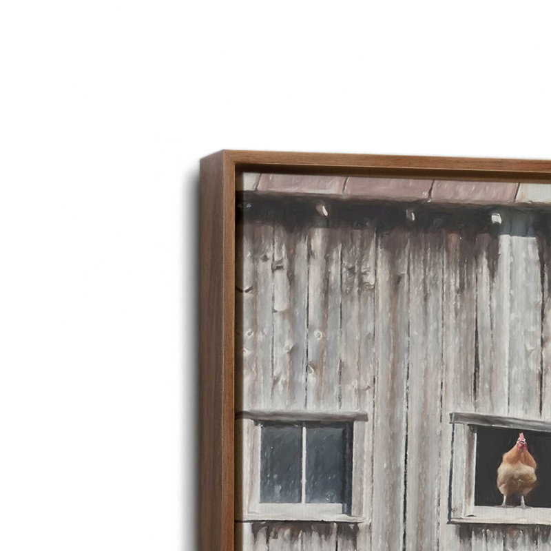 «Country Bathaign» par Lori Deiter, reproduction d'art, 40 W x 30 H, Framed Canvas, Brown
