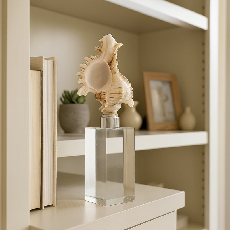 Figurine Oakden Coastal Seashell Sculpture, H 8 po x l 3 po x P 3 po