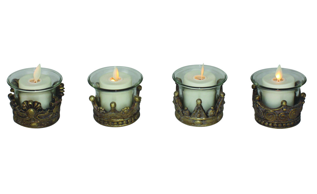 2'' H Glass Tabletop Tealight Holder (Set of 4) Expo Decor LLC