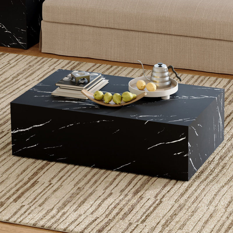 Table basse en bois, Noir