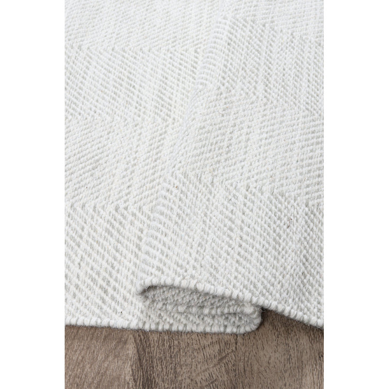 Ketterman Solid Colour Wool Hand Woven Area Rug, Rectangle 200 x 290cm