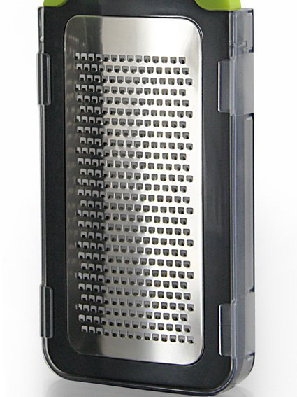 Green Stainless Steel Fine Grater with Container