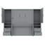 Grand lit escamotable mural avec garde-robe, tiroirs et tablettes - Grand lit escamotable pliant, gris-1614675548