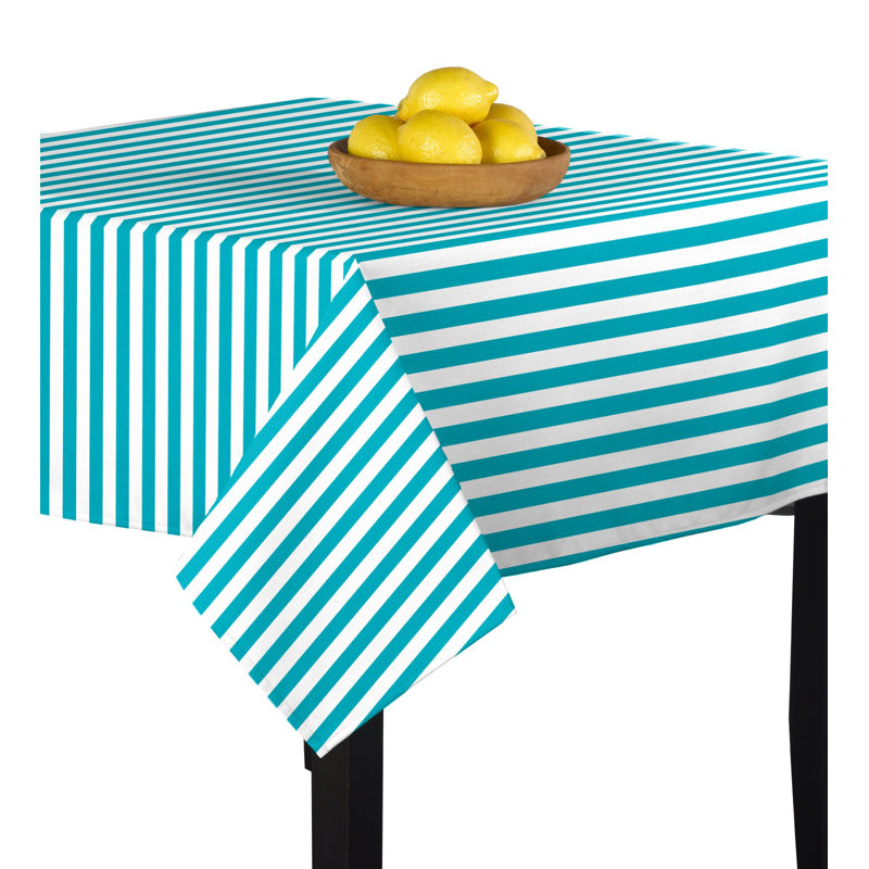 Caius Turquoise Small Stripes Tablecloth