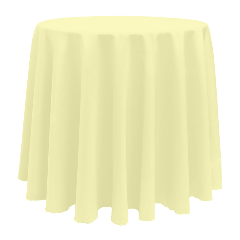 Solid Color Round Tablecloth, 108" x 108", Maize