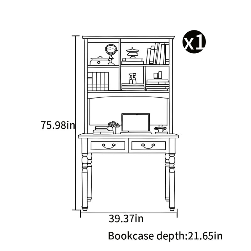 Bureau de style minimaliste, Blanc