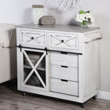 Fazio Solid Wood Top Kitchen Island
