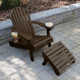 Federigo Outdoor Adirondack Chair With Ottoman