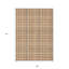 Tapis intérieur lavable à carreaux brun 9 pi x 12 pi HomeRoots