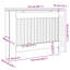 Couvercle de radiateur vidaXL 2 pièces Naturel 44,09 x 7,48 x 32,09 po-1005605426