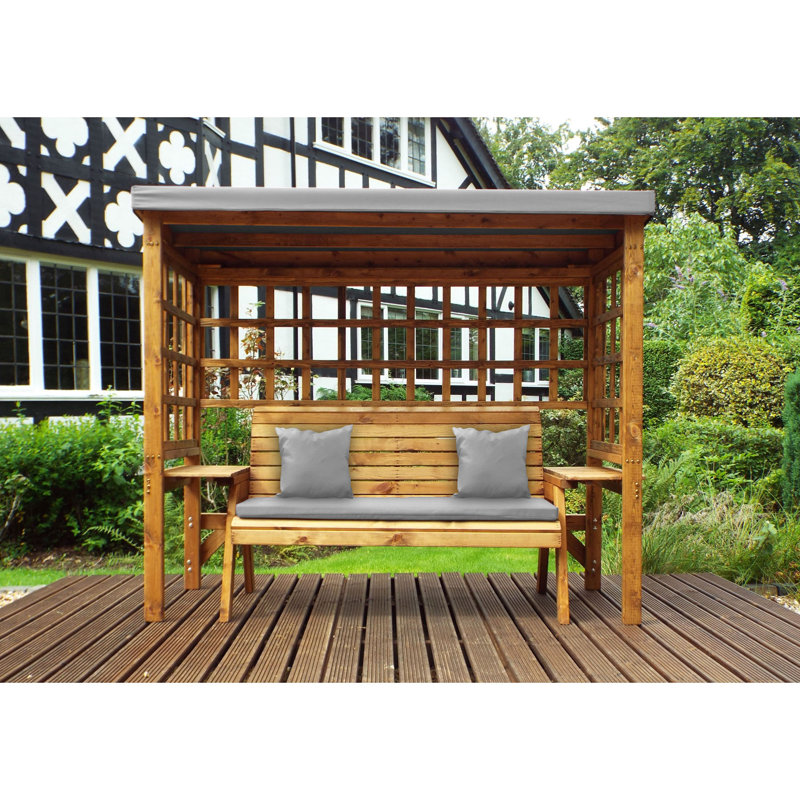 Figueroa Solid Wood Outdoor Bench, Grey
