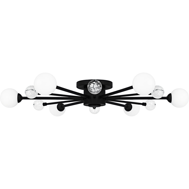 Combe 6-Light Semi-Flush Mount, Matte Black