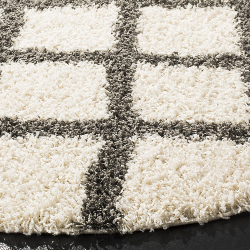 Attitash Sgd-Dallas Shag Performance Geometric Rug, Round 6'