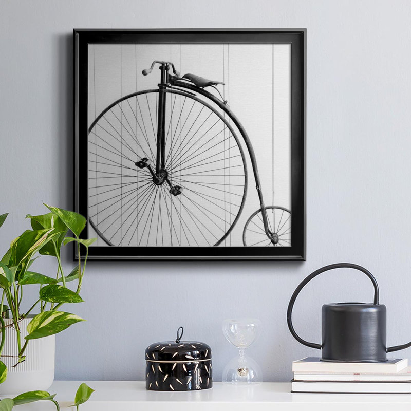 «Vintage Ride» - Toile encadrée de qualité supérieure - prête à être accrochée, H 26,5 po x l 26,5 po x P 1,5 po, Noir