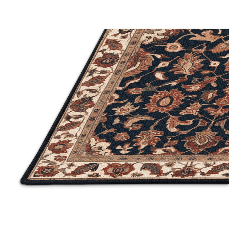Machine Washable Persian Brown Area Rug, Rectangle 2' x 3'