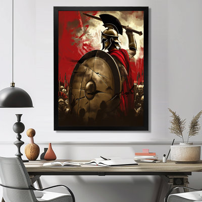 Red 300 Spartan Warriors In Grèce III - art mural armée