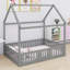Structure de lit pour enfant avec clôture de protection et porte fonctionnelle-129111339