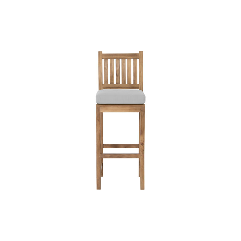 Huntington Outdoor 3 - Piece Bar Height Table with Cushions, Natural