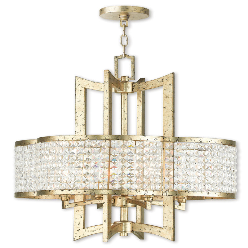 6 - Light Geometric Chandelier