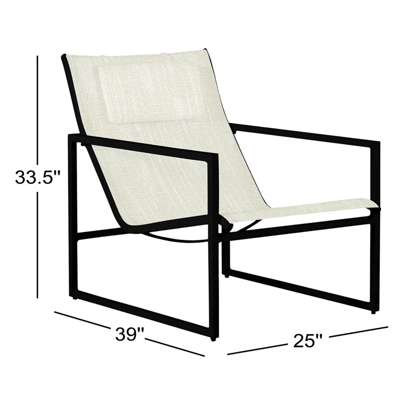 Petit fauteuil Serenata, Gris / toile grise, Pas de soudure, Lin Perigold Direction