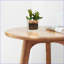 Table basse en bois de chêne massif pour petits espaces, compacte et polyvalente pour le salon / la chambre à coucher