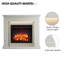 FLAMME 40" Freestanding Electric Fireplace Surround, Mardella-965321591