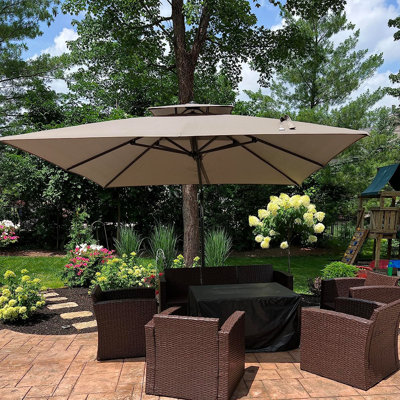 Parasol en porte-à-faux carré 132 po