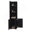 Armoire de coin en lin à double porte 62 po Malibu-19260926