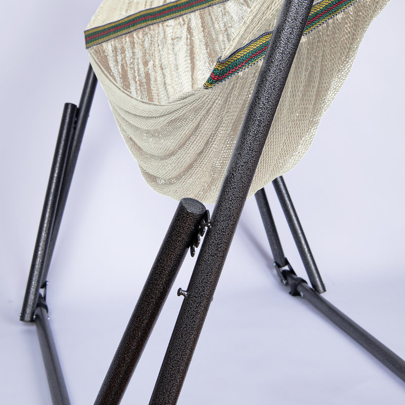 Green Polyester 2-in-1 Hammock and Swing Chair with Steel Stand