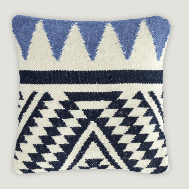 Amando Geometric Square Cushion, Blue