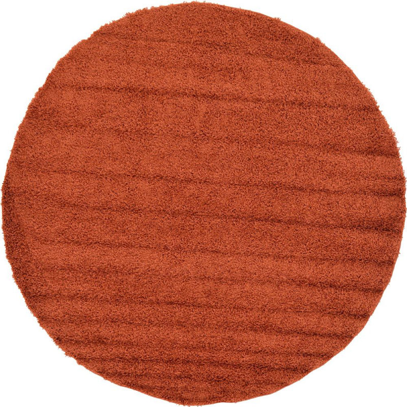 Tapis terre cuite Renesha, Rond 6 pi
