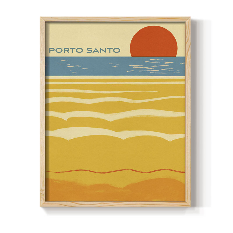 «Summer Abroad I», reproduction encadrée - bois massif, H 15 po x l 12 po