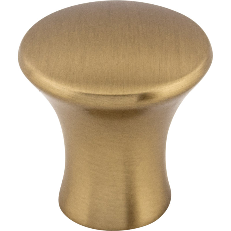 Polished Honey Bronze Round Cabinet Knob with Mounting Hardware