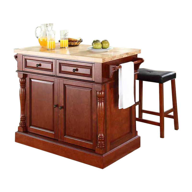Ensemble d'îlot de cuisine 47,75 po Diamondback, Cerisier classique