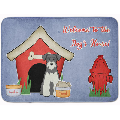 Tapis pour salle de bain miniature en microfibre antidérapant Dog House