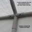 True 10ft by 20ft Enclosed Universal Canopy, 1 3/8-Inch Steel Frame, 8 Leg, , White