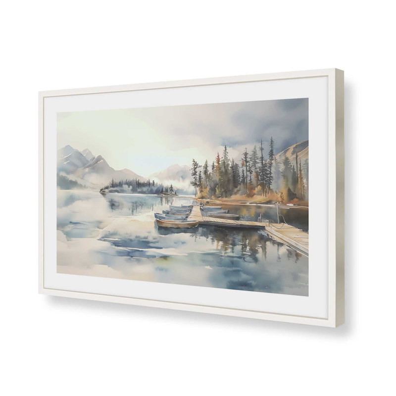 Harbour of Stillness, reproduction encadrée, Blanc opaque, H 19 po x l 25 po