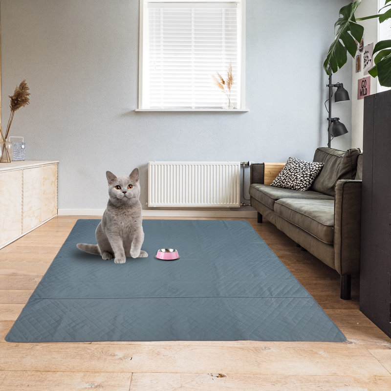 Tapis / coussin pour animal de compagnie robuste et imperméable lavable, Gris, 48 po x 48 po