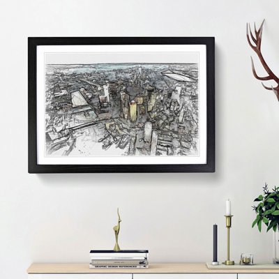 Boston Massachusetts in Abstract - Picture Frame Graphic Art Print