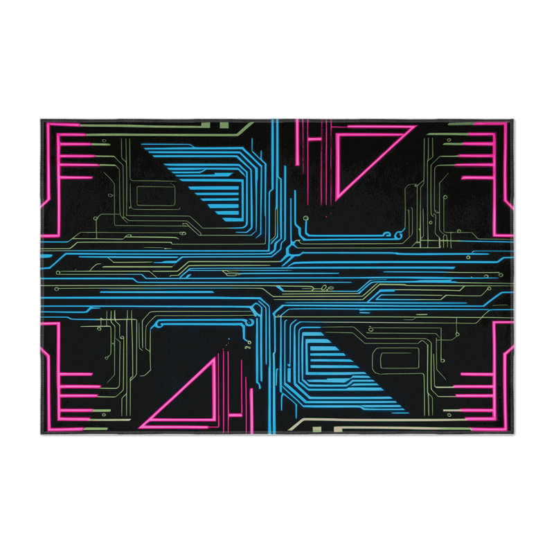 Photon Slice Indoor And Outdoor Area Rug, Rectangle 3' x 5'