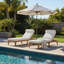Ensemble de 2 fauteuils inclinables réglables d'extérieur en bois d'acacia avec coussins de tête pour l'intérieur et l'extérieur de la piscine, beige-129935979-129935982