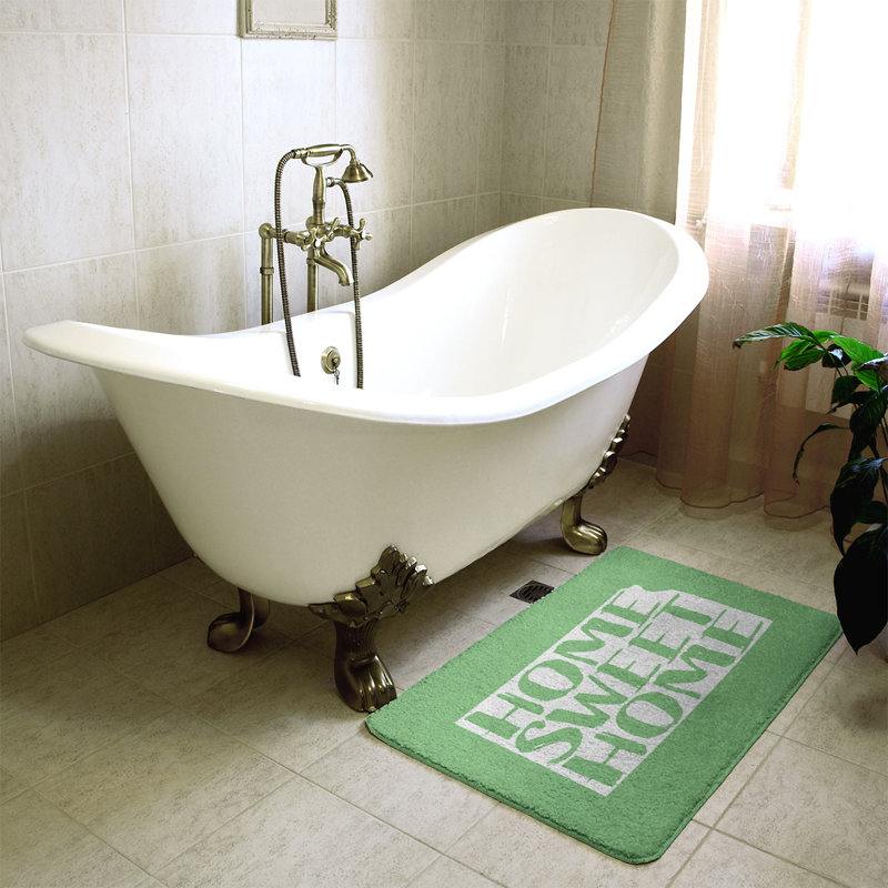 Tapis pour salle de bain kansas doux, l 21 po x L 34 po, Vert