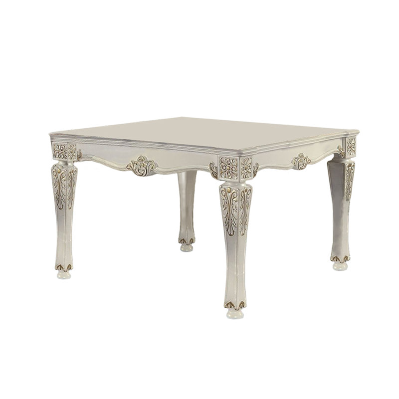 Table à hauteur de comptoir en bois au fini perle antique